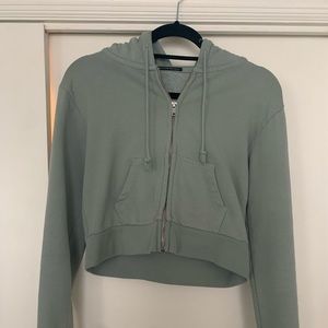 sage green brandy melville crystal sweatshirt